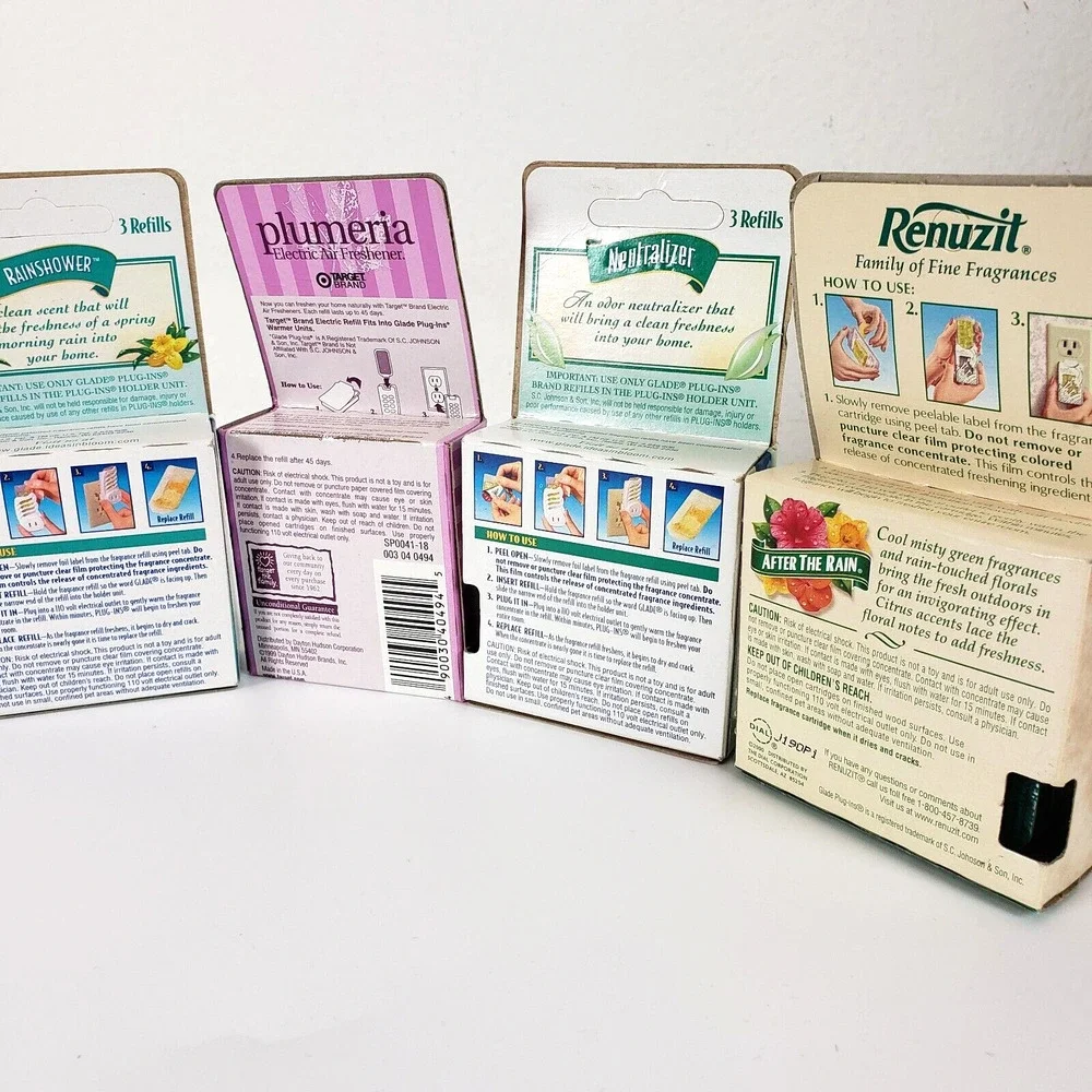 (4) Scented Gel Refills Renuzit Glade Plugins NEUTRALIZER 3 Packs Retired VTG